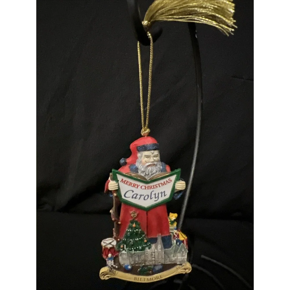 Biltmore Estate Personalized Carolyn Christmas Ornament Santa Biltmore House